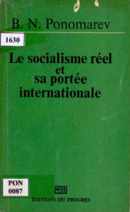 Les socialisme reel et sa portee internationale.