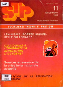 STP (vol 11.) Socialisme: Théorie Et Pratique.
