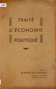 Traite D’ÉConomicie Politique.