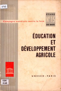 Éducation Et Développement Agricole.