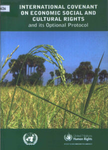 International Covenant on Economic Social and Cultural Rights and its Optional Protocol. កតិកាសញ្ញាអន្តរជាតិស្តីពីសិទ្ធិសេដ្ឋកិច្ច សង្គមកិច្ច និងវប្បធម៌
