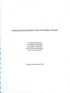 National Reconciliation after the Khmer Rouge.