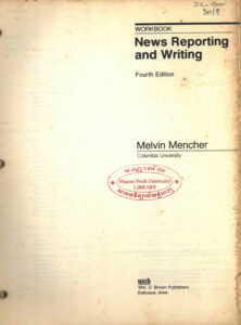 News Reporting and Writing.