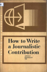 How to Write a Journalistic Contribution.