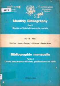 Monthly Bibliography Part 1.
