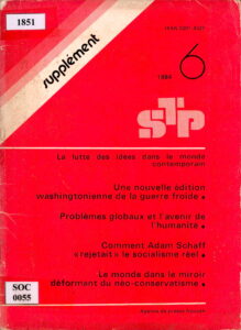 STP (vol 6.) Supplement Socialisme: Théorie Et Pratique.