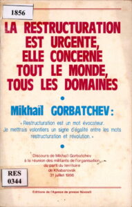 La restructuration Est Urgente, Elee Concerne Tout Le Monde, Tous Les Domaines.