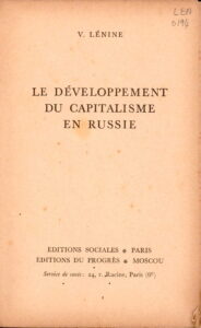 Le Developpement Du Capitalisme En Russie.