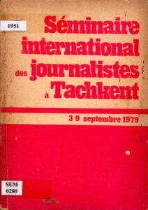 Séminaire international des journalistes a Tachkent.