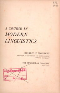 A Course in Modern Linguistics.