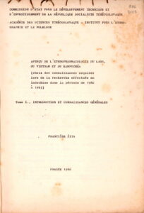 Apercu de l’ethnopharmacologie du Laos, du Vietnam et du Kampuchea (choix des connaissances acquises lors de la recherche effectuee en indochine dans la periode de 1980 a 1985). Tome I.